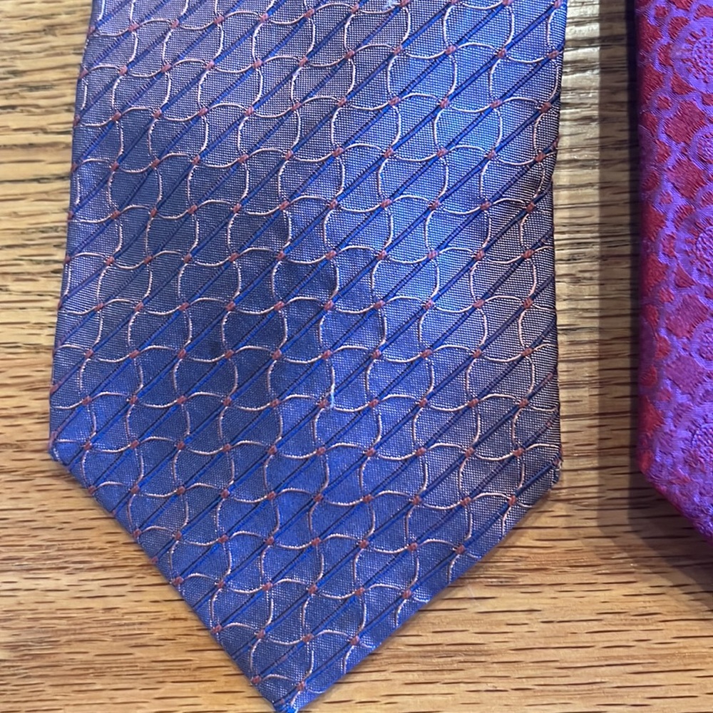 A lot of 3 vintage silk designer neckties for men - Picture 2 of 5
